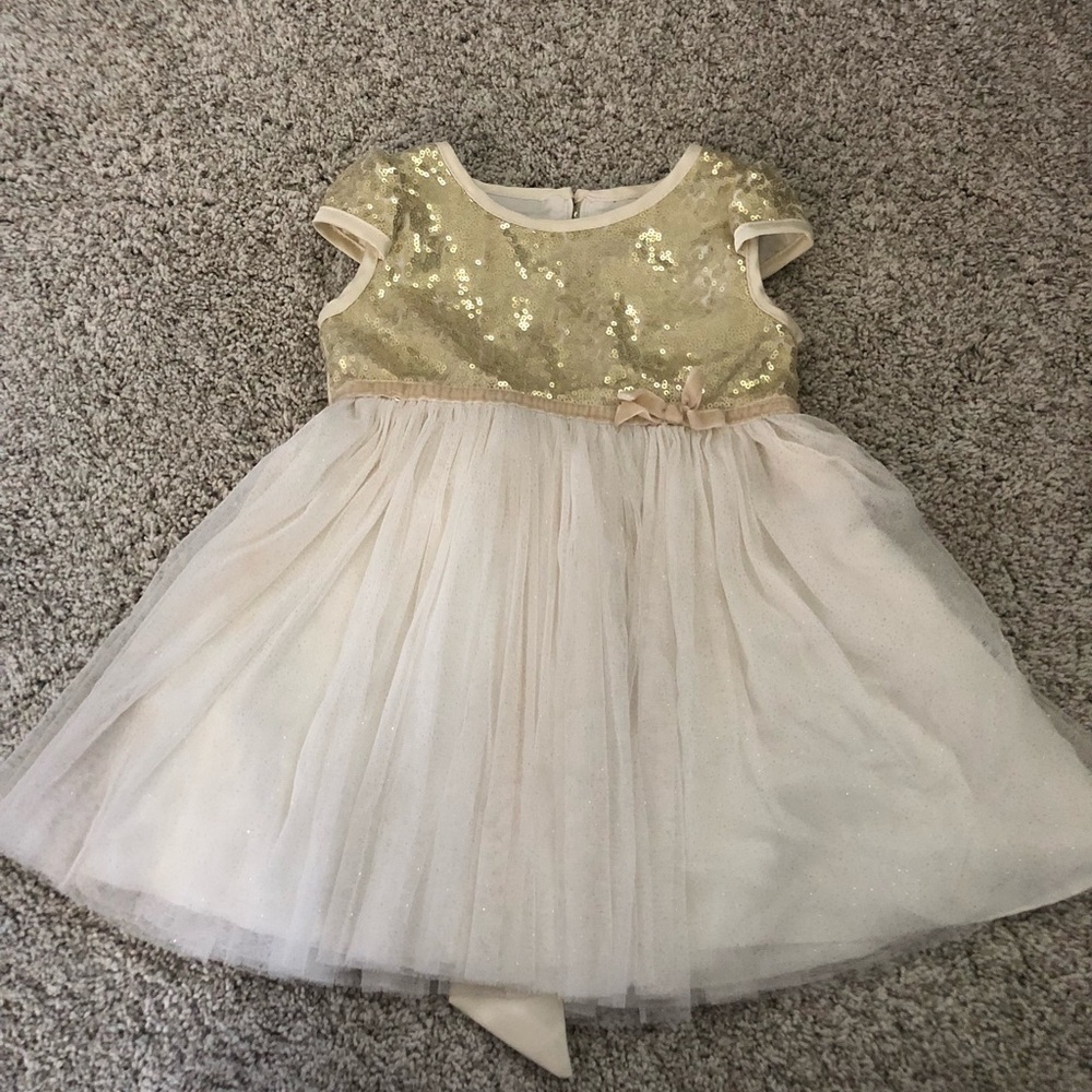 Dorissa gold sequin tutu dress for 18m girl